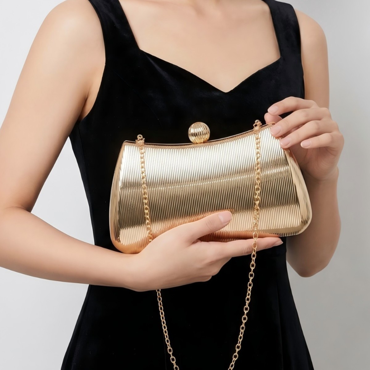 Luxury Bags Gold - Women's fashion temperament elegant handbag dinner