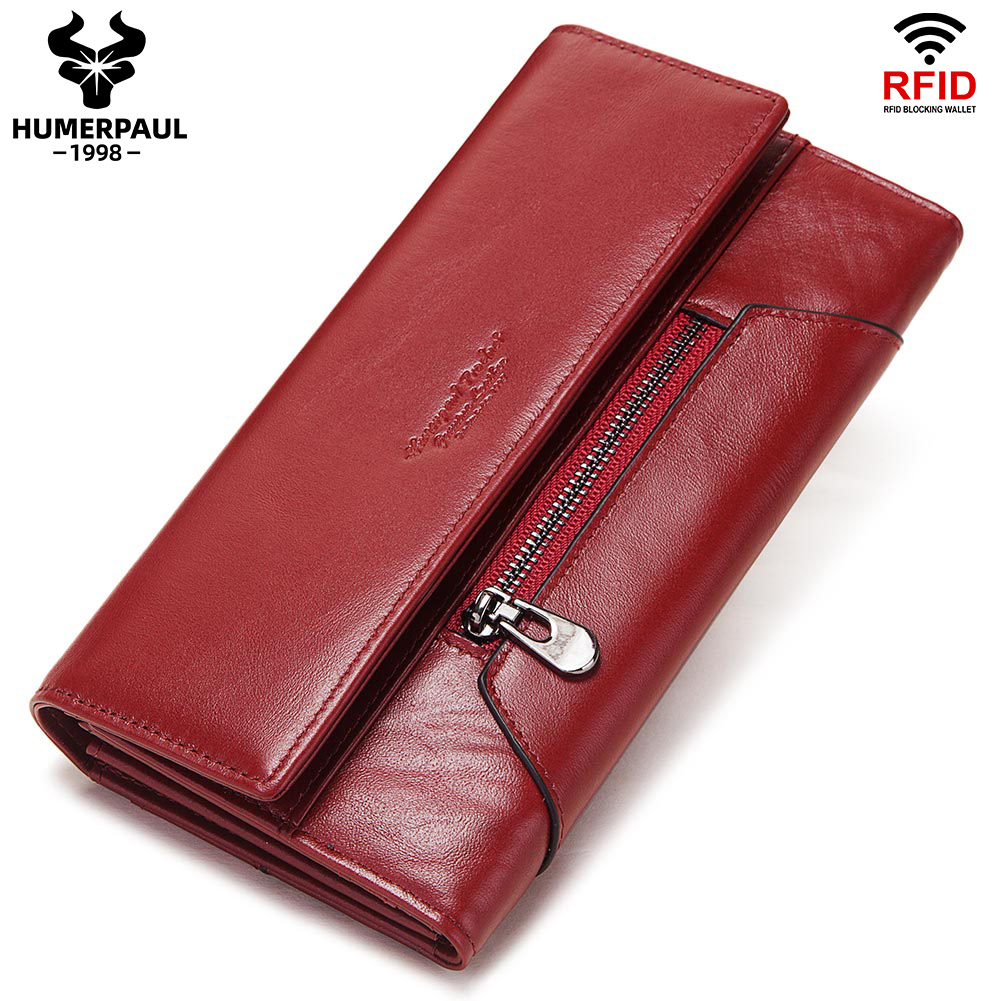 Luxury Bags Photos - HUMERPAUL Fashion Women Genuine Leather Wallet