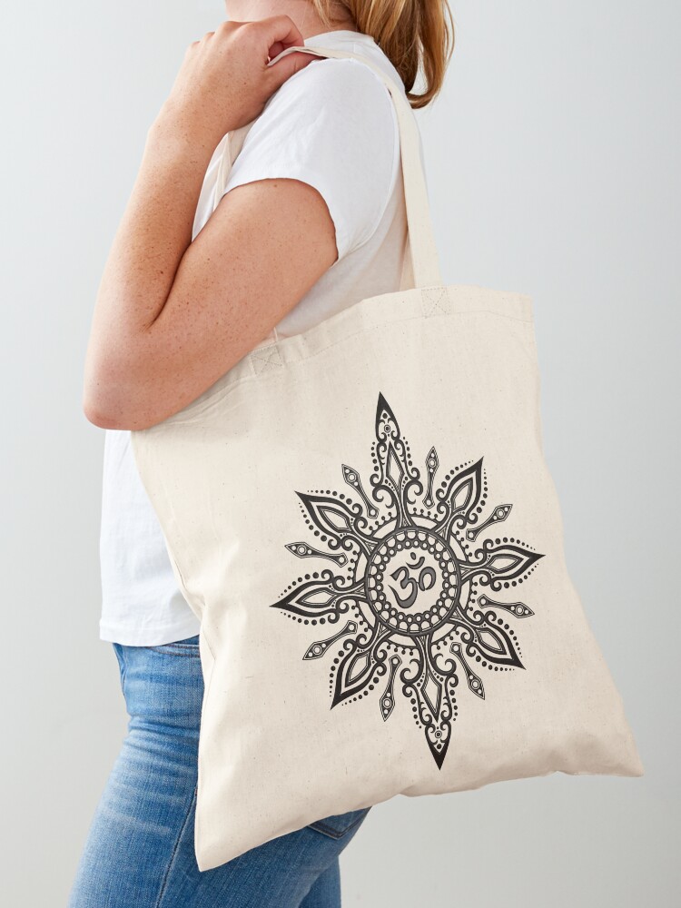 Luxury Yoga Bags - Intricate Yoga Om Star Tote Bag