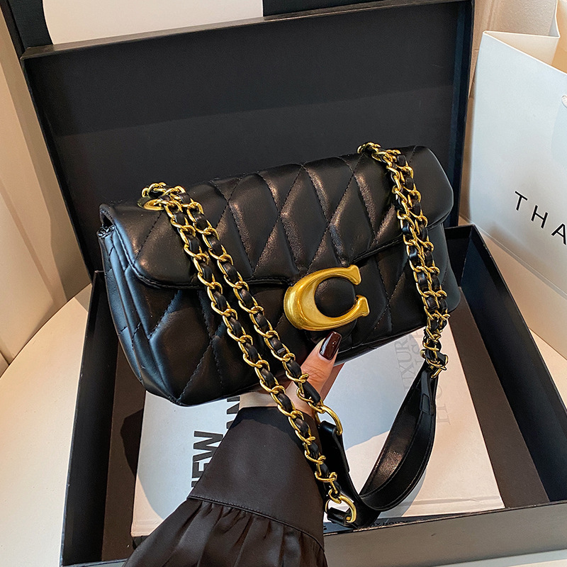 Chain Crossbody Quilted - Women Quilted Leather Shoulder Bag Luxury