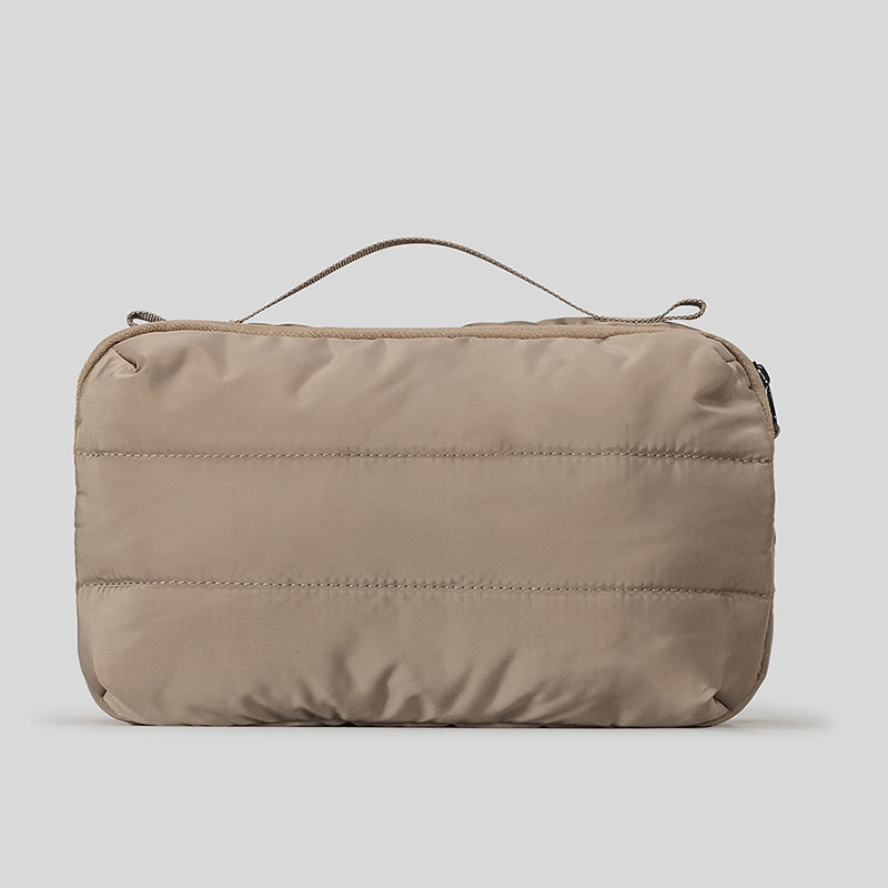 Chain Crossbody Quilted - Lightweight Nylon Puffer Bag for Women