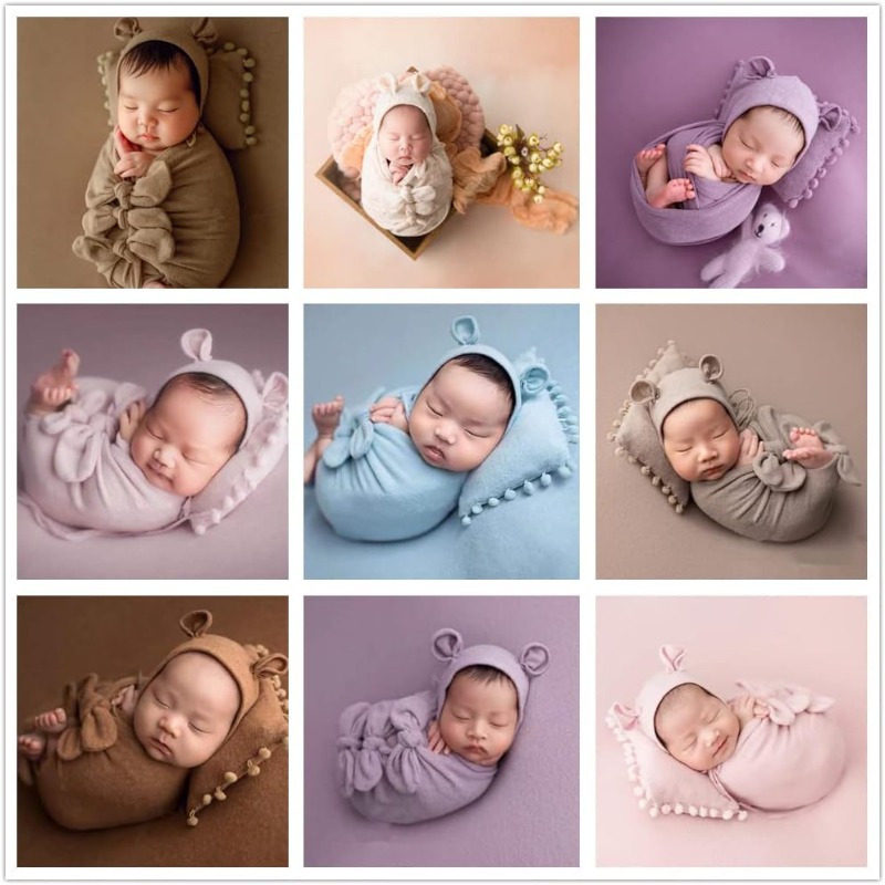 Luxury Bags Photos - Newborn Photography Set Hat + Pillow