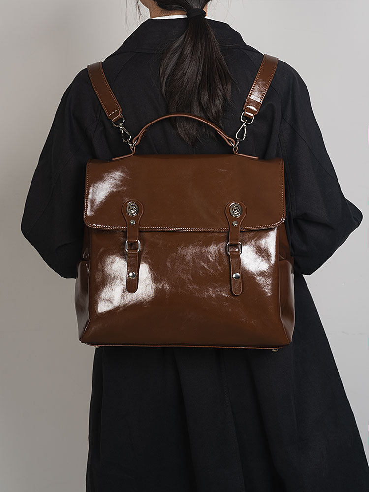 Top Handle Patent Bag - 2026 Fashion New College Style High-quality