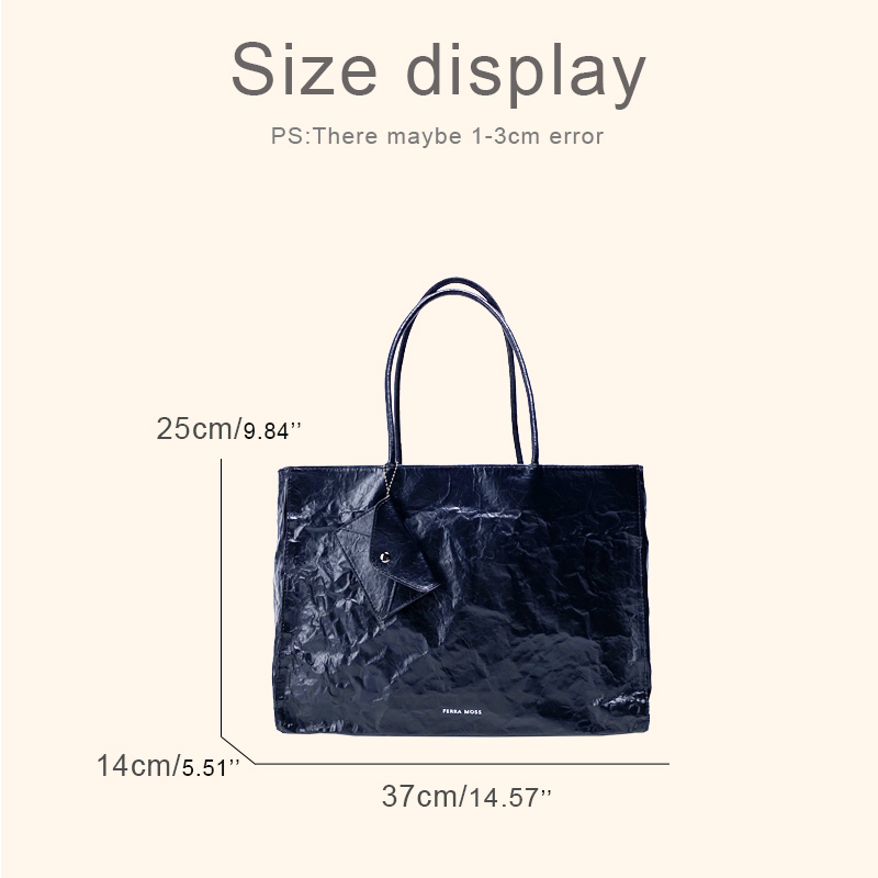 Korean Casual Kraft Paper Tote - Luxury Bags Reseller recension och pris