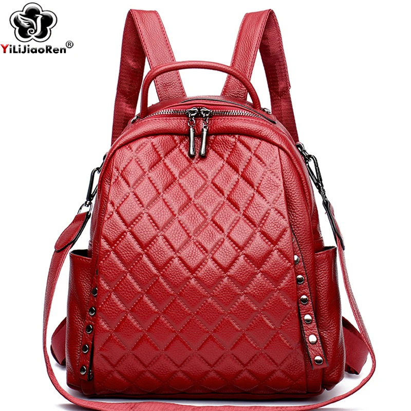 Genuine Leather Rucksack Women - Luxury Bags Girls recension och pris