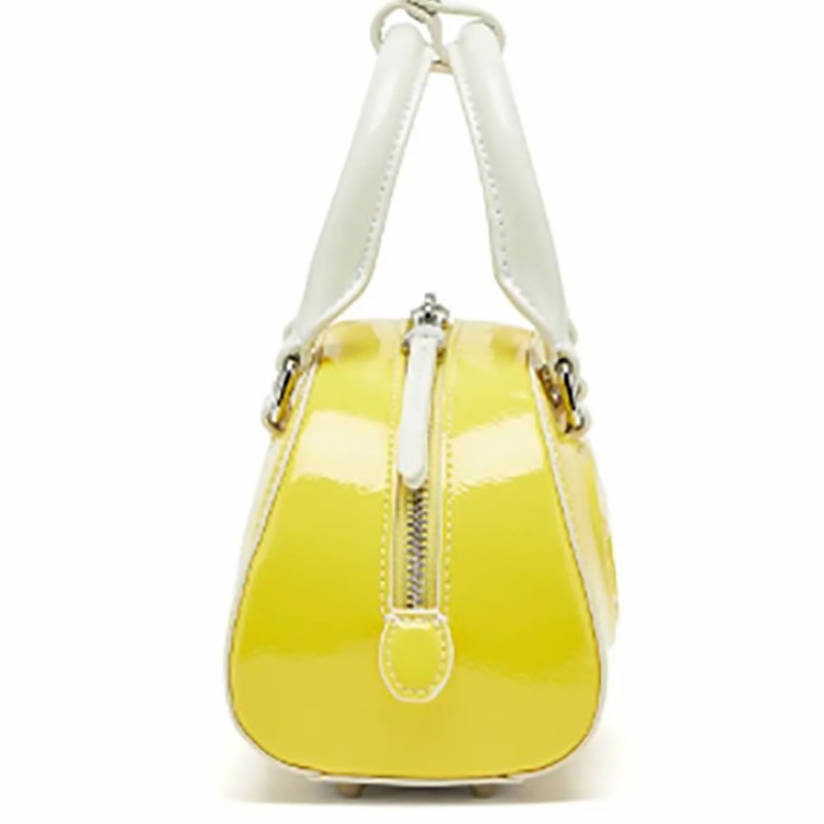 Bright Yellow Shiny Patent PU  - Top Handle Patent Bag recension och pris