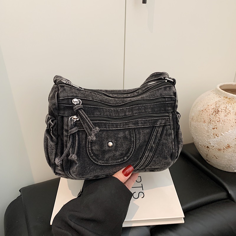 Street Style Retro Blue Denim  - Luxury Bags Vip recension och pris