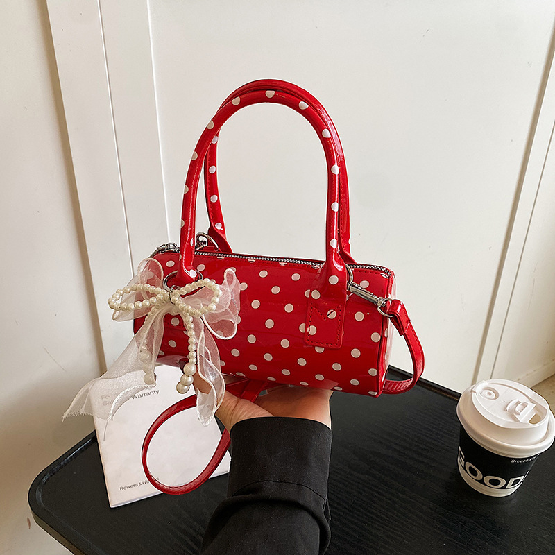 Women's Cute Polka Dot  Handba - Top Handle Patent Bag recension och pris