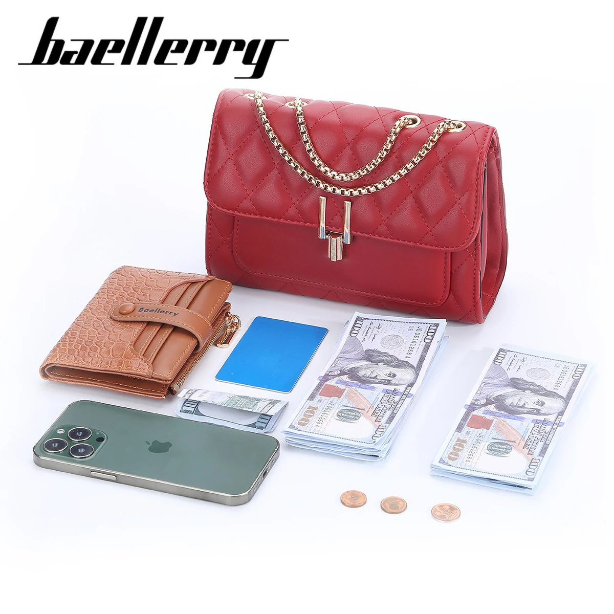 Baellerry Women Crossbody Bag  - Chain Crossbody Quilted recension och pris