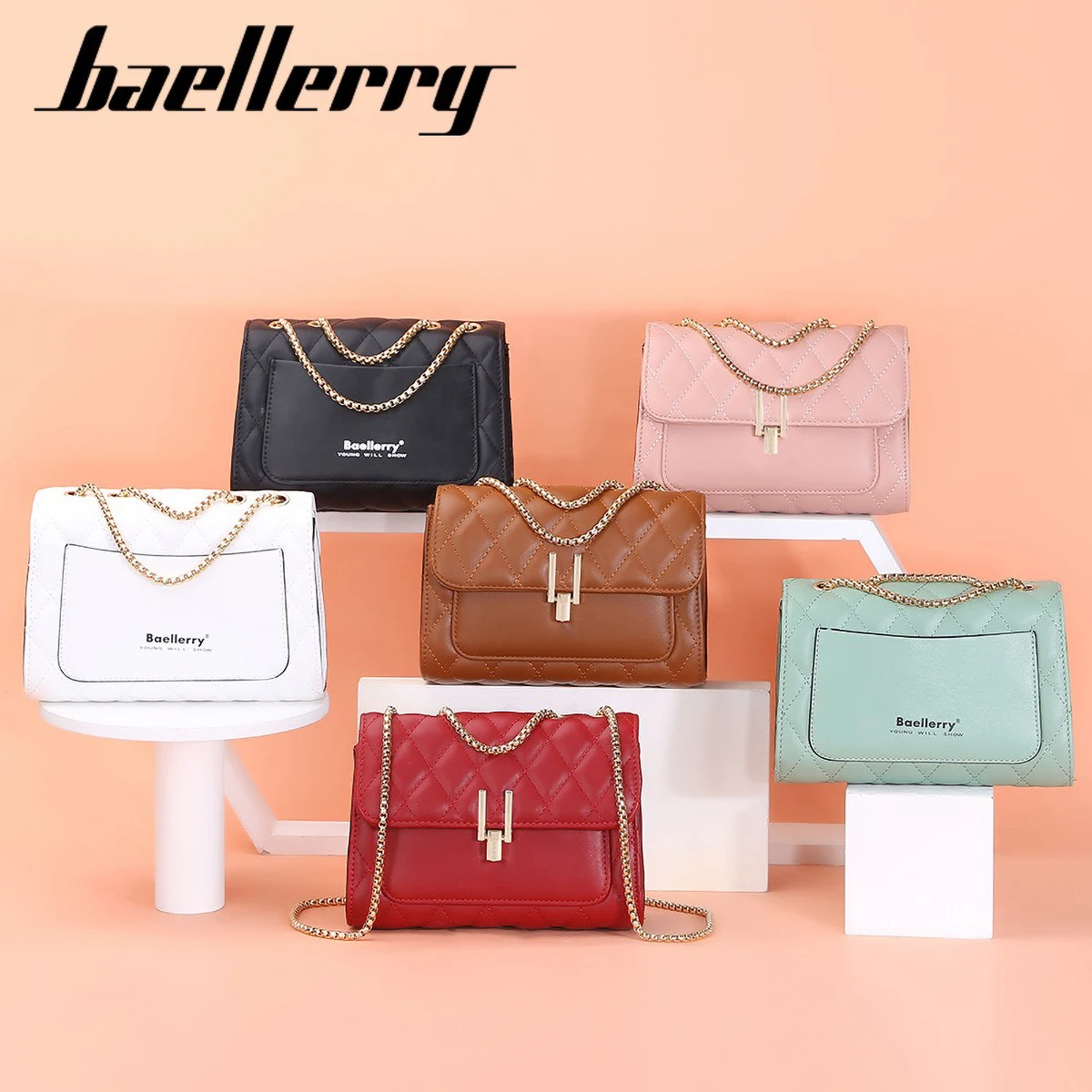 Baellerry Women Crossbody Bag  - Chain Crossbody Quilted recension och pris