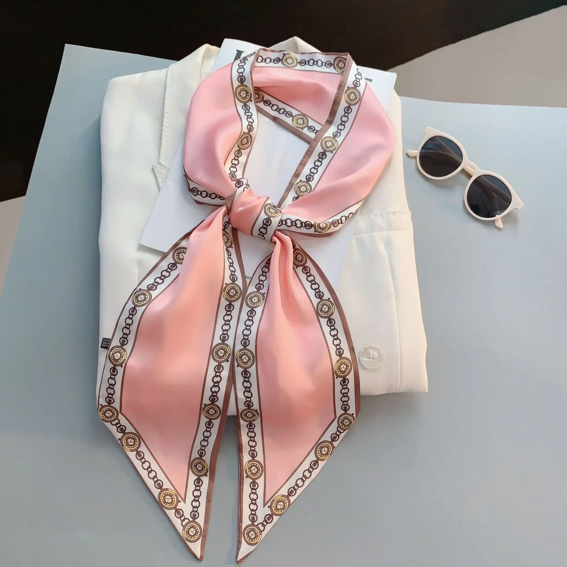 Design Print Skinny Scarf Plai - Luxury Bags Design recension och pris