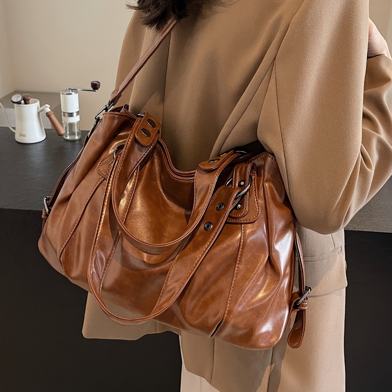 Large Capacity Vintage Leather - Luxury Bags Vip recension och pris
