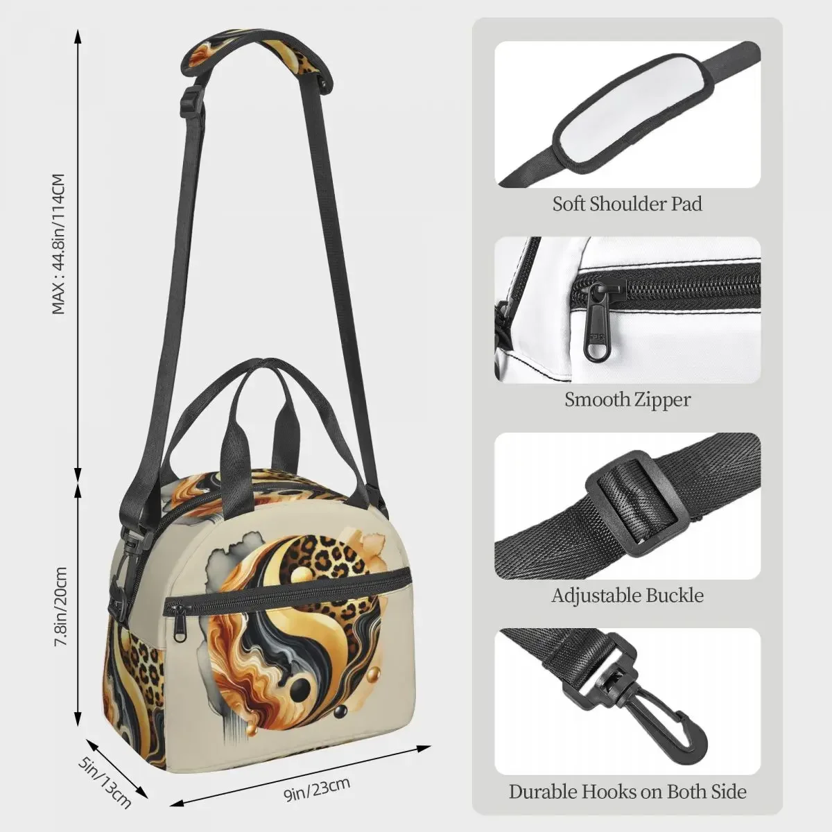 Leopard Yin Yang Luxury Gold M - Luxury Bags For Kids recension och pris