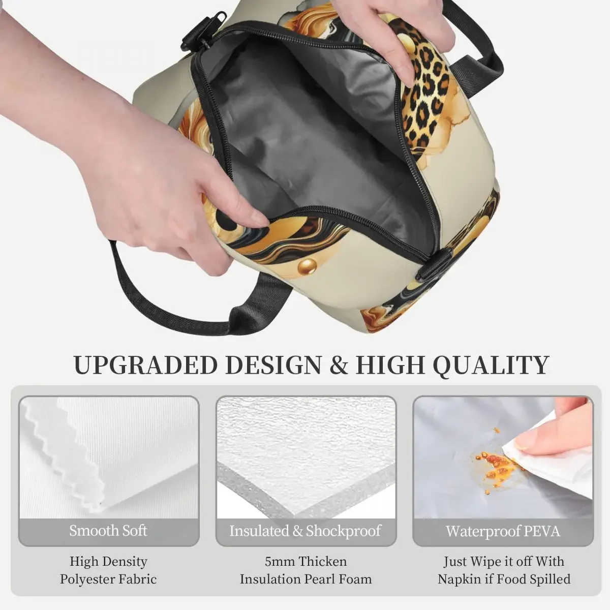 Leopard Yin Yang Luxury Gold M - Luxury Bags For Kids recension och pris
