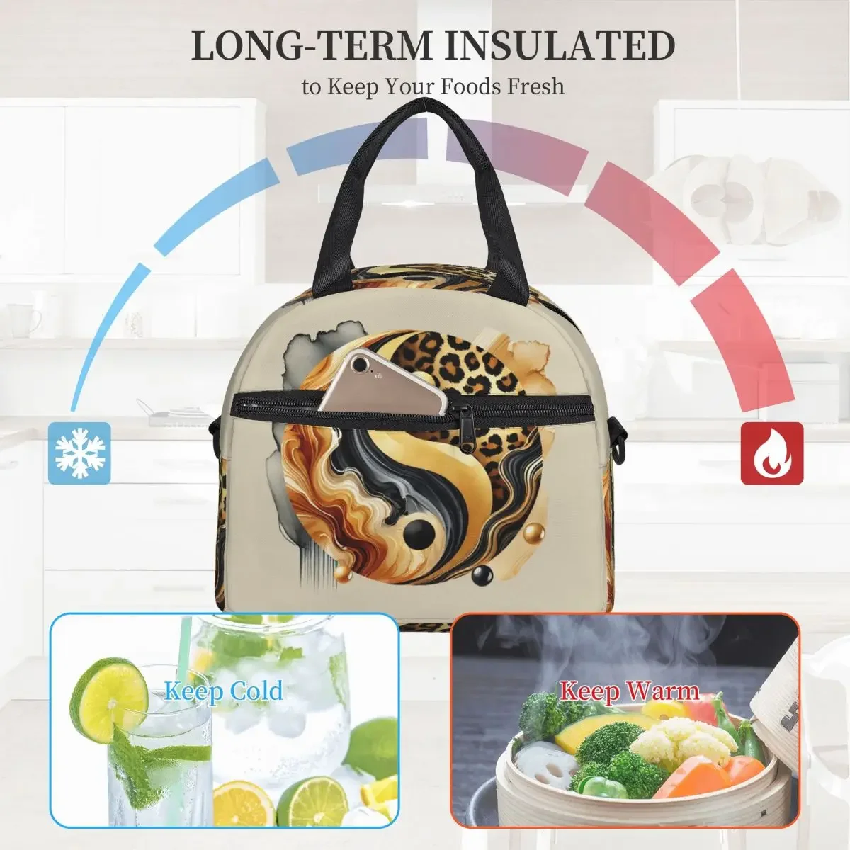 Leopard Yin Yang Luxury Gold M - Luxury Bags For Kids recension och pris