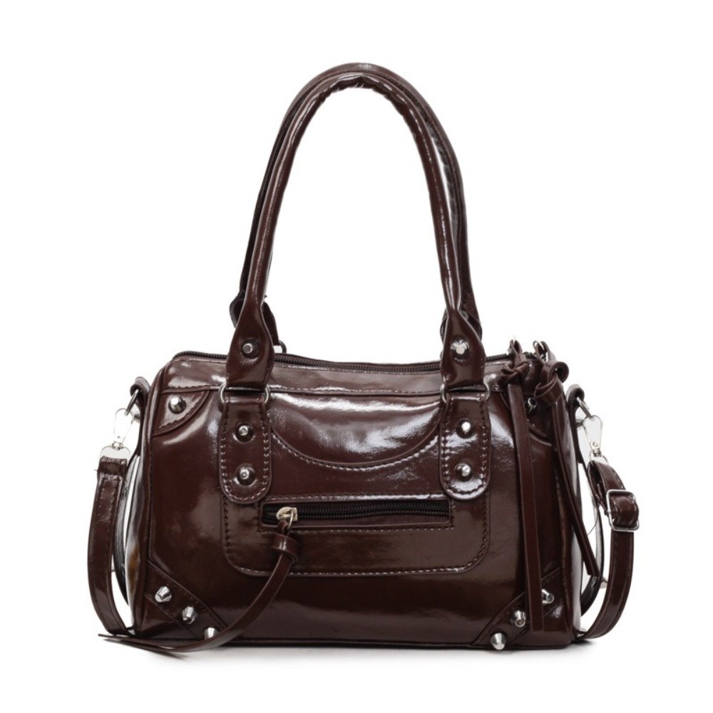 Fashion Rivets Pillow Bag Larg - Top Handle Patent Bag recension och pris