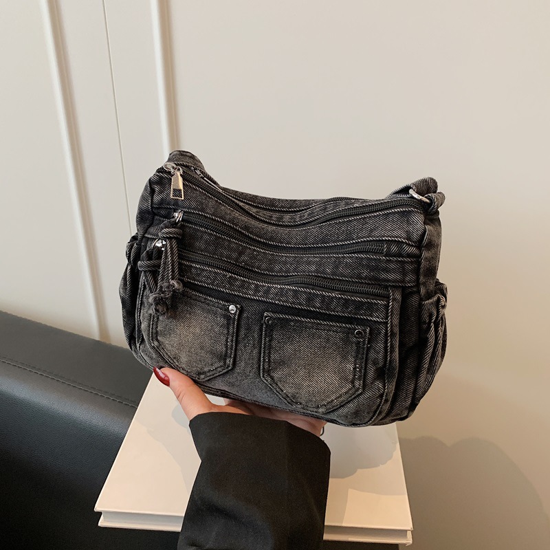Korean Fashion Washed Denim Co - Luxury Bags Vip recension och pris