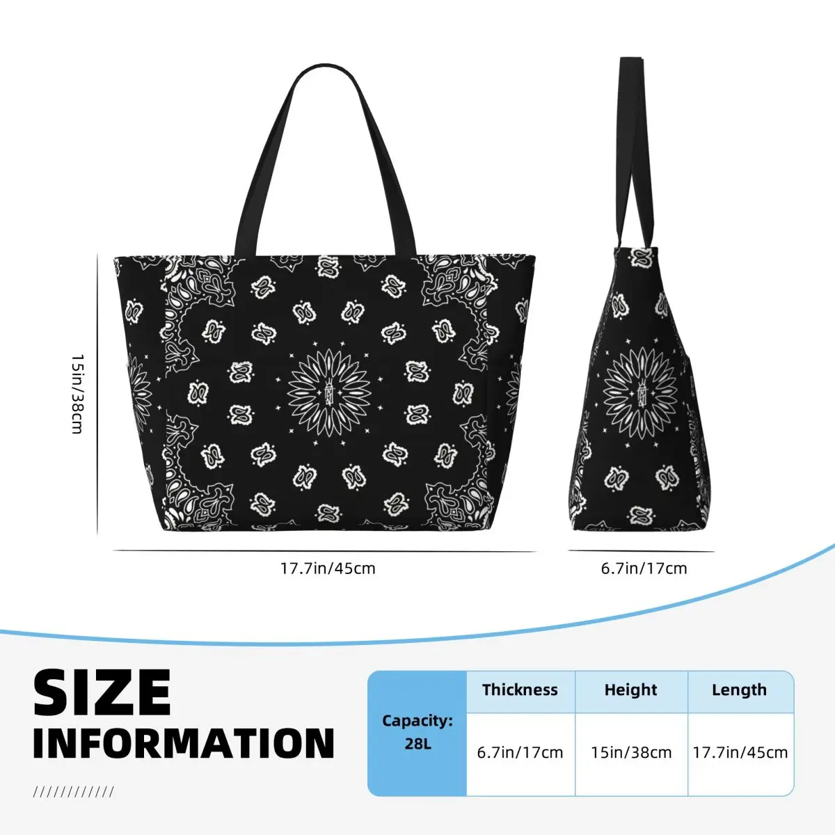 Bandana Custom Beach Tote Bag  - Luxury Yoga Bags recension och pris