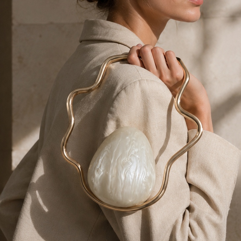 Women mini Acrylic Egg Bag Cut - Luxury Bags Reseller recension och pris