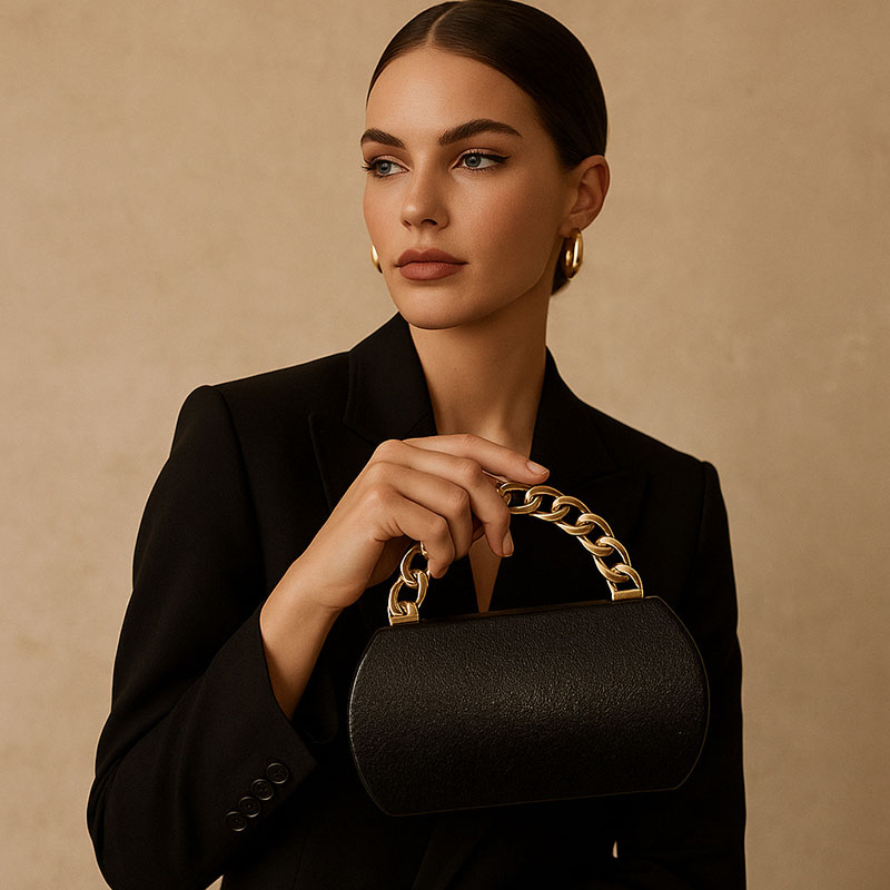Luxury Gold Metal Buckle Box C - Luxury Bags Gold recension och pris