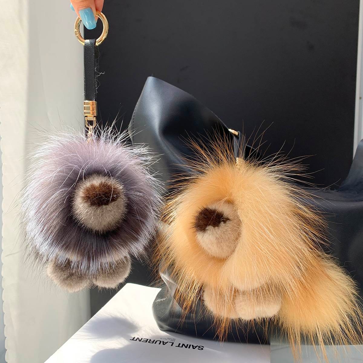 Luxury Real Mink Fur Lion Pend - Luxury Bags For Kids recension och pris