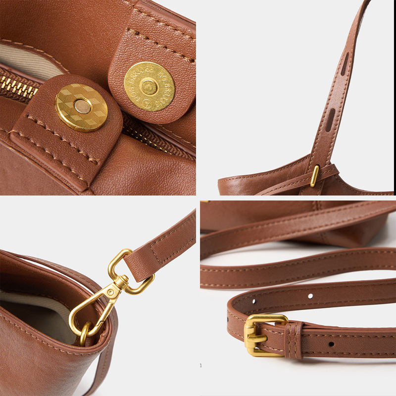 Women's Genuine Cowhide Leathe - Luxury Bags Gold recension och pris