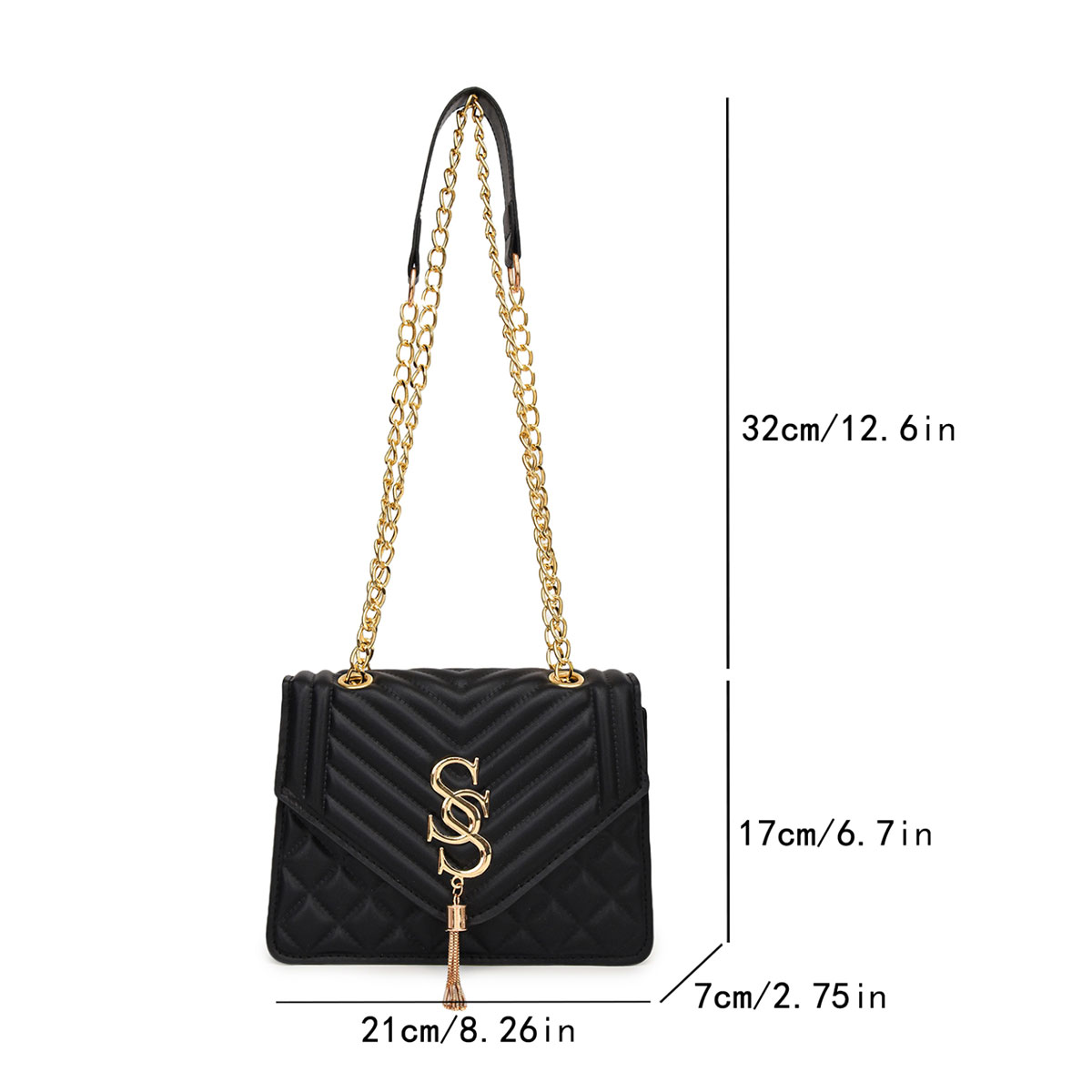 Light Luxury Elegant Argyle Qu - Chain Crossbody Quilted recension och pris
