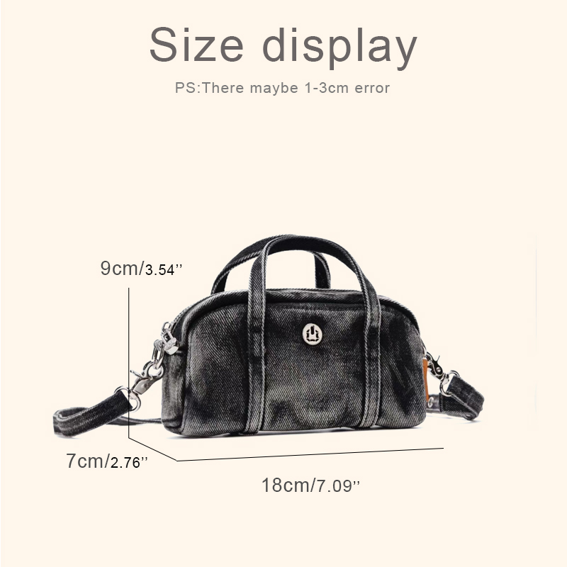Korean Casual Mini Denim Box B - Luxury Bags Design recension och pris