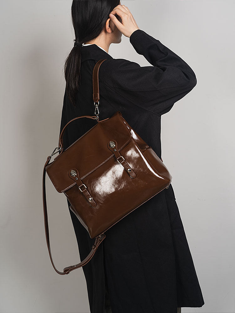 2026 Fashion New College Style - Top Handle Patent Bag recension och pris