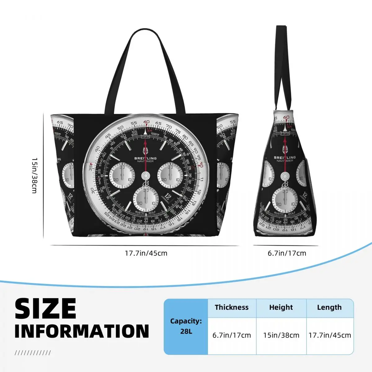 Black Luxury Watch Face Beach  - Luxury Yoga Bags recension och pris