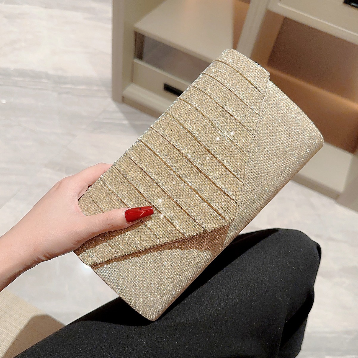 Lady Champagne Gold Color Luxu - Luxury Bags Gold recension och pris