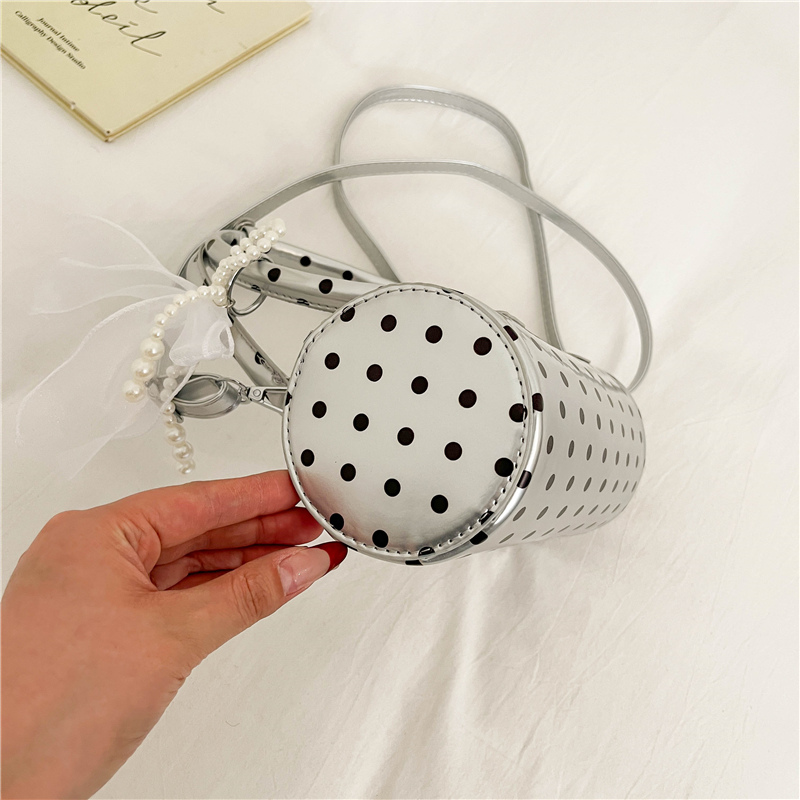 Korean Polka Dot Mini Handbag  - Top Handle Patent Bag recension och pris