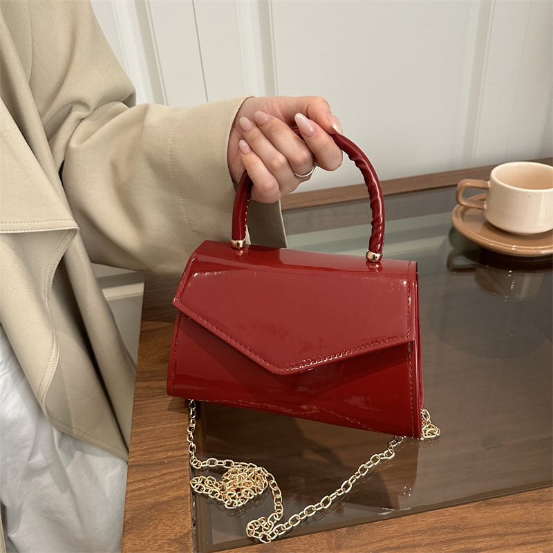 Women's Patent Leather Mini Ha - Top Handle Patent Bag recension och pris